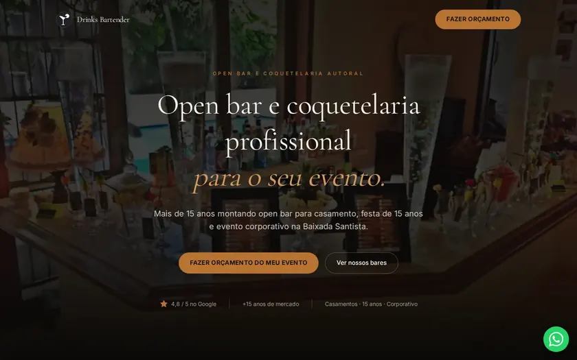 Site da Drinks Bartender