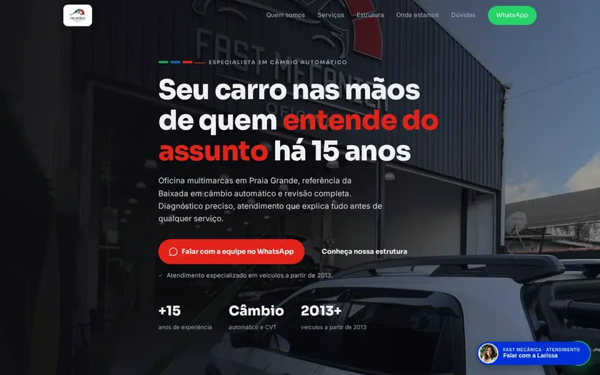 Site da Fast Mecânica